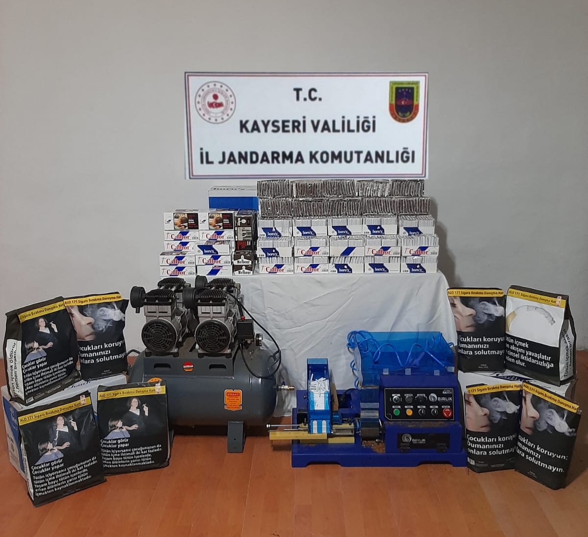 İncesu’da kaçak tütün operasyonu: 3 gözaltı